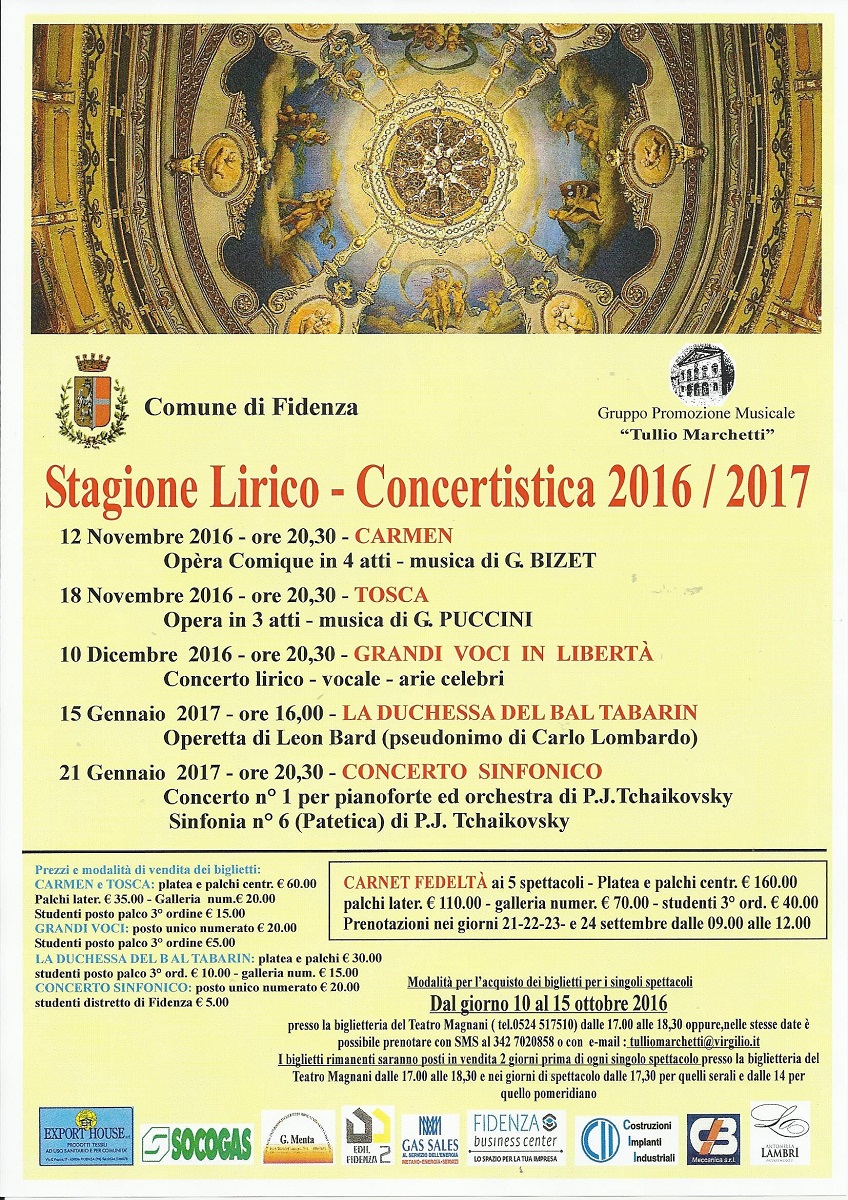 Stagione lirico-concertistica 2016/17
